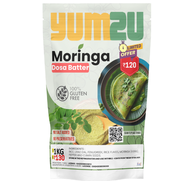YUM2U Moringa Flavoured Dosa Batter | Fuel your day the healthy way! 💚 